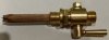Petrol tap, lever arm, brass, 1/4in BSP, lrg bore inc filter UK