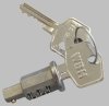 Ignition switch lock barrel with keys