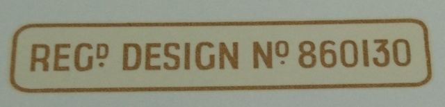 Decal, "Registered Design", Norton featherbed frame
