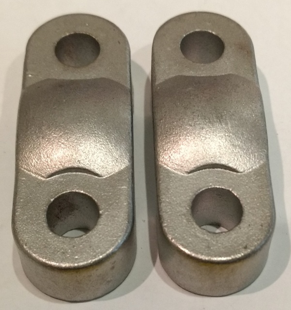 Handlebar mounting clip, Norton grey (pr) - Click Image to Close
