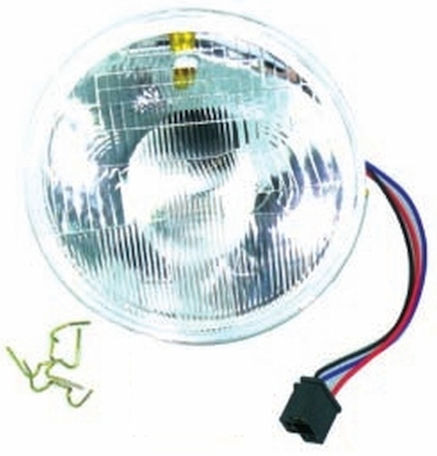 Headlight reflector + bulb holder, semi-sealed H4 type,7 in