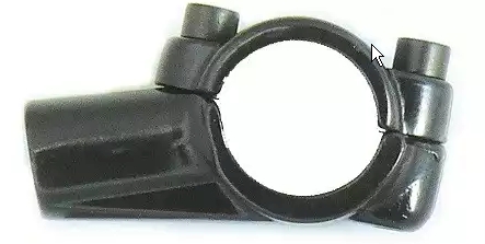 Mirror mount, black, two piece, 10mm thread, ea - Click Image to Close
