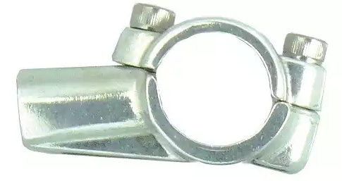 Mirror mount, silver, 7/8 inch bar, 10mm thread, ea - Click Image to Close