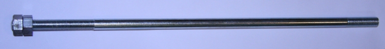 Steering damper shaft & nuts norton LRH (with spring)