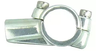 Mirror mount, silver, 7/8 inch bar, 10mm thread, ea