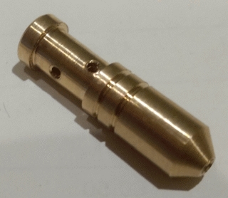 Oil jet, timing cover oil connection, Norton 1931+, brass