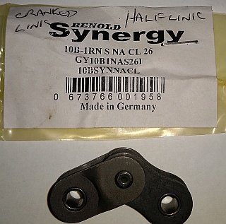 Chain, rear, 110054, narrow 520, cranked link, Renolds Synergy