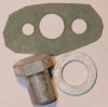 Nut, oil pipe to crankcase, +washer+gasket, Norton twins (set)