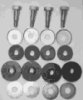 Petrol tank, set of bolts, cups, rubbers, washers, Norton (set4)